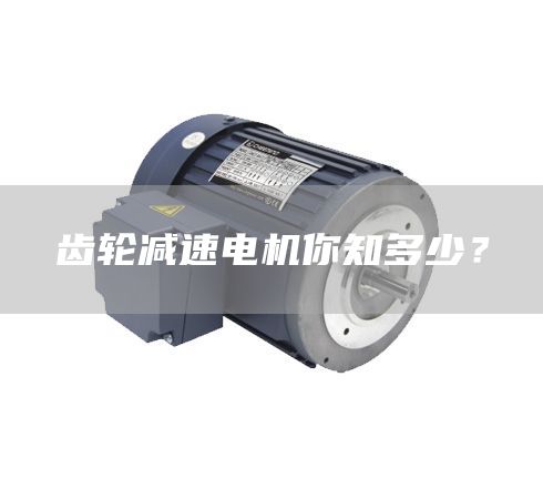 齒輪減速電機(jī)你知多少？