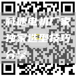 減速電機(jī)廠家獨(dú)家選型技巧分享