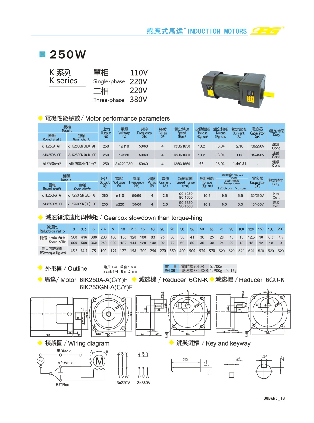 6I250W感應/調速馬達(圖1)