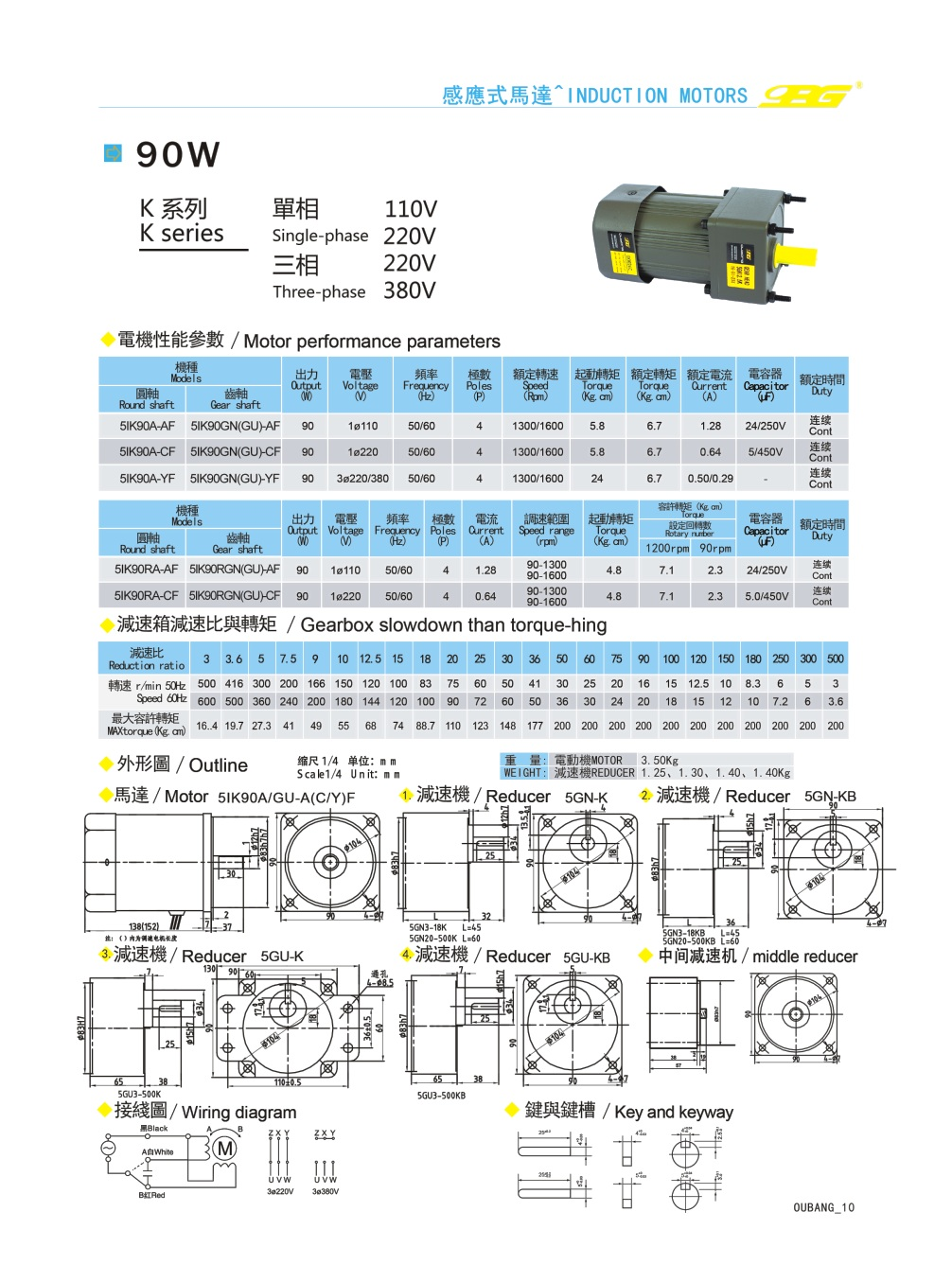 90W感應(yīng)/調(diào)速馬達(dá)(圖1)